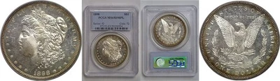 Моргановский доллар 1898 PCGS MS-65 DMPL - Изображение 1 из 3