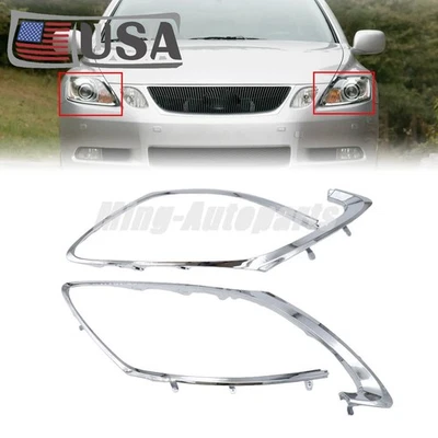 Se adapta a Lexus GS300 GS430 GS350 GS460 GS450h Par Faro Bisel Anillo Borde Derecha y Derecha Foto 1 de 4