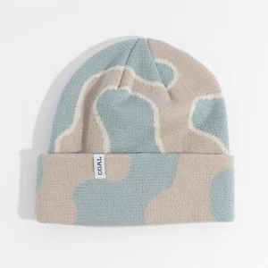 Coal The Haines Tall Length Recycled Wool Beanie Unisex OSFM Shale Blue Wave - Picture 1 of 1