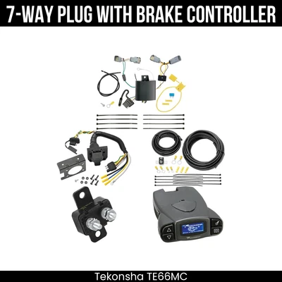 Kit de arnés de cableado de remolque de 7 vías Tekonha + control de freno para Chrysler 300 15-23 Foto 1 de 4