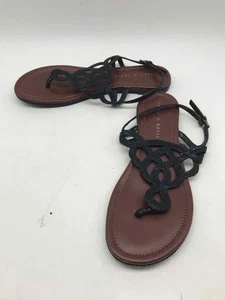 Pre-Owned Kelly & Katie Black Size 6.5 Thong Sandals - Picture 1 of 6