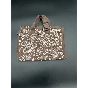 Thirty-One Gifts Celebrate Brown Floral Hanging Travel Toiletry Organizer - Picture 1 of 7
