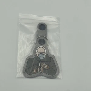 Bernie Sanders Grumpy Cold Mittens Embroidered Accessory Mask Key Chain Key Fob - Picture 1 of 3