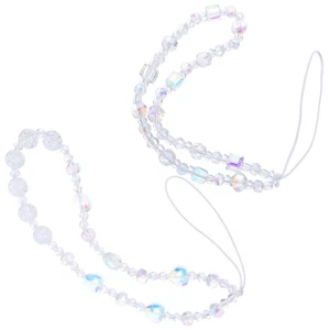 2 Stück Handy Ornamente Perlen Kette Hand Handschlaufe Lanyard - Bild 1 von 12