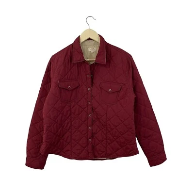 Chaqueta Acolchada Aventura Grande Roja Ligera Roja Frontal A Presión Nylon Para Mujer Foto 1 de 4