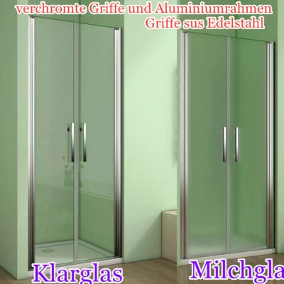 Duschkabine Duschtür Pendeltür Nischentür Duschabtrennung Schwingtür NANO Glas - Bild 1 von 4