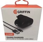 GRIFFIN 2.4 AMP MAINS CHARGER WITH USB-A TO MICRO- USB CABLE NEW!! 