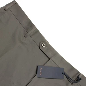 Zanella NWT Cotton Blend Parker Chinos / Casual Pants Size 40 US In Solid Gray - Picture 1 of 13