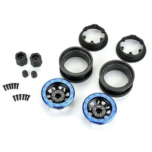 Pro-Line PRO283800 1/6 Steelies Stamped Steel 2.9" Dual SCX6 Wheels Blue/Black - Picture 1 of 5