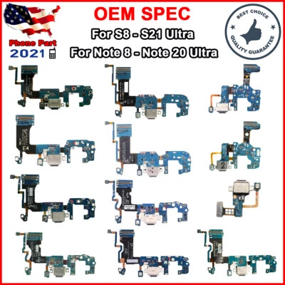 US Charging Port Mic Flex Cable For Samsung Galaxy S21/20/10/9/8 NOTE 20/10/9/8 - Image 1 of 2