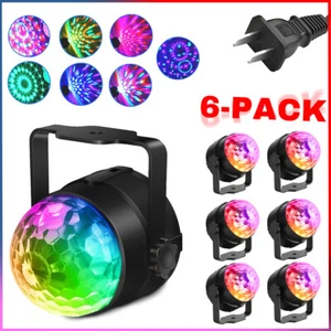 6 pcs RGB party stage lights christmas rotating disco ball lights dance floor - Picture 1 of 12