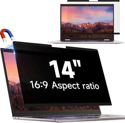 IPROKKO 14”/16:9 Magnetic Laptop Privacy Screen - Anti Glare Blue Light Filter - Image 1 of 4