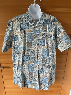 Moda Campa Moda Men's Short Sleeve Hawaiian Button Up Shirt Large Slim Fit - Image 1 of 4