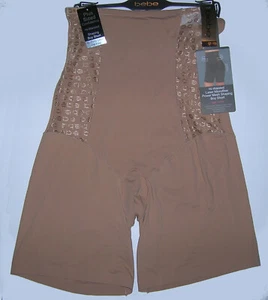 bebe Hi Waist Shaping Shorts 2X 3X Slim Smooth Waist Tummy Control Rear Lift - Picture 1 of 4