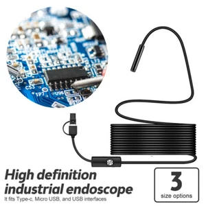 USB Endoscope 5.5mm Borescope Inspection Tube HD Camera For Android Phone - Picture 1 of 12