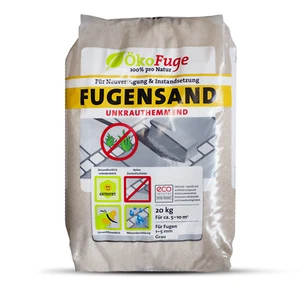 20 kg Sack Fugensand grau – Quarzsand | Terrasse Einkehrsand Garten Weg Öko Fuge - Bild 1 von 13