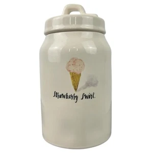 Rae Dunn Ceramic Canister with Lid Strawberry Swirl Ceramic Artisan Collection - Picture 1 of 6