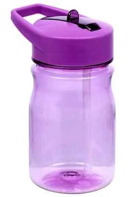 Small Plastic Water Bottles with Flip-Up Straws, 13 oz. - Image 1 of 4