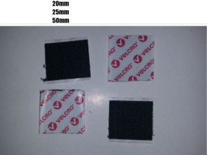 Velcro Pads Self Adhesive Tape Hook & Loops Squares 20mm Upto 150mm In Black