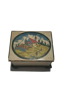 Wooden Jewelry Trinket Box with Nature Scenes - Rough Box - Picture 1 of 11