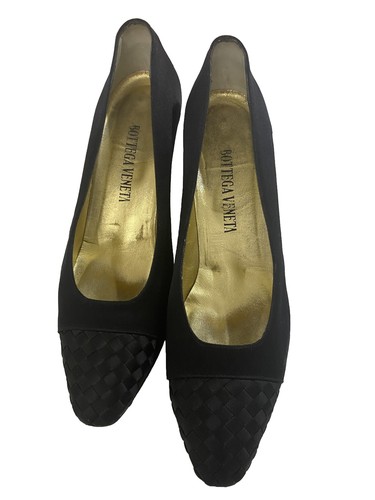 BOTTEGA VENETA Décolleté nere vintage Bottega Venetta taglia 8 5 B tessitura classica