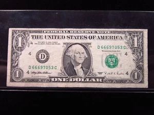 USA $1 1995 CLEVELAND Block D-C Plate 4/9 WEB PRESS NOTE Experimental Money 7053 - Picture 1 of 2