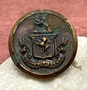 Vintage 15/16" Spectemur Agendo Military Button - Picture 1 of 4