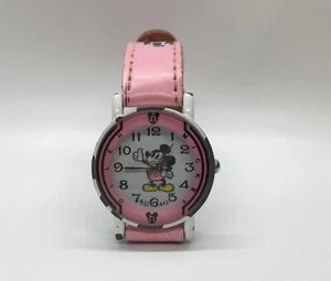 Hello Mickey Uhr mit Minnie Face rosa Band SG842 - Bild 1 von 6