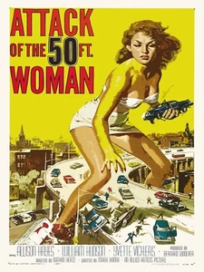 Decorative Poster.Interior wall art room design.Attack 50 ft Woman movie.11498 - Picture 1 of 1