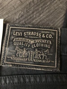 LEVI’S 508 MEN’S JEANS STRETCH TAPER FIT CASUAL DRESSY DENIM SIZE 29 W 32L BLK - Picture 1 of 21
