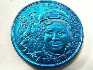 1988 Jefferson JACKIE GLEASON Blue Aluminum Mardi Gras Doubloon - Picture 1 of 2