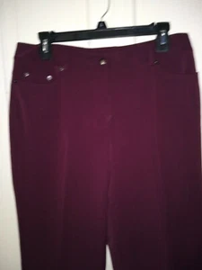 Grace Elements Women's  Dress Pants size 8, Maroon Polyester - Picture 1 of 8