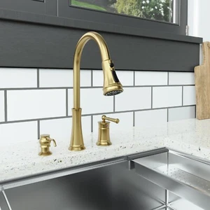 Pulverizador extraíble para grifo de cocina Clihome de 8 pulgadas y 3 agujeros con dispensador de jabón - Imagen 1 de 22