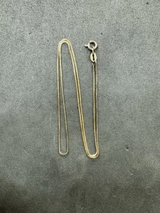 2.1g Vintage Sterling Silver 925 Gold Wash Box Chain 18” Jewelry lot G - Picture 1 of 7