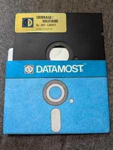Vintage 5.25" Floppy Disk Cribbage /Solitaire 1982 Data Most - Picture 1 of 1