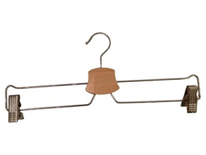 IKEA Kleiderbügel Metall Holz Mehrfarbig 36 cm Hosenbügel mit Clips - Bild 1 von 5