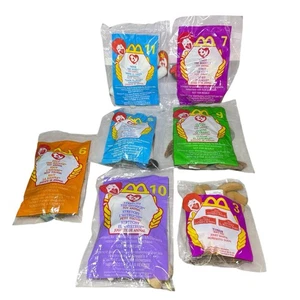 Posten 7 McDonald’s TY Teenie Beanie Babys 1998 versiegelt #3 Timon #5 Rocket #6 Iggy - Bild 1 von 16