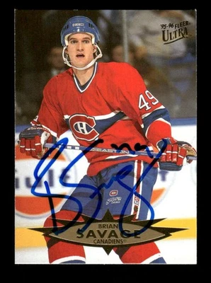 1995-96 Fleer Ultra  84 Brian Savage signed auto  JKAU1 BXCP25 - Image 1 of 2