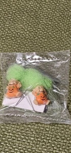 Vintage Trolls Halloween Jack O Lantern Earrings - Picture 1 of 1