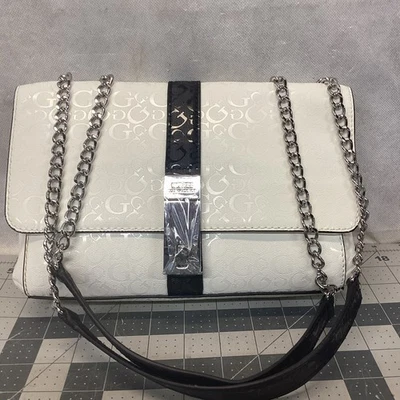 Correas de hombro con cadena de cuero blanco sintético adivina Los Angeles Foto 1 de 4