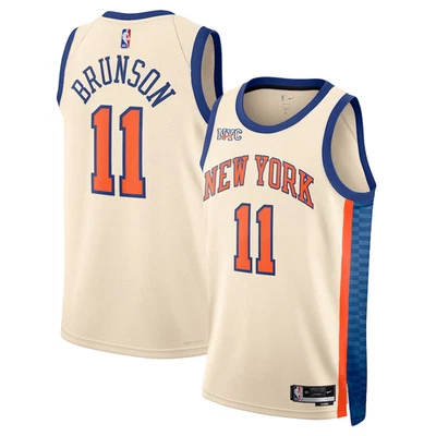 Jalen Brunson New York Knicks Nike 2025/26 City Edition Swingman Jersey NYC #11 - Image 1 of 3