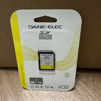 Dane-Elec 4 GB SD HC Class 4 Speed Memory Card NEW - Image 1 of 2