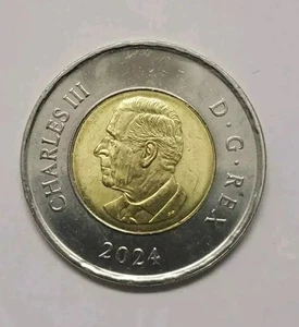 Canada 2024 2 Dollar  Canadian Toonie Polar Bear circulated Coin  AU Condition  - Picture 1 of 2