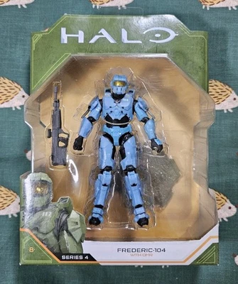 Figura de acción Halo Serie 4 FREDERIC-104 con DMR 4" escala World of Halo Foto 1 de 3