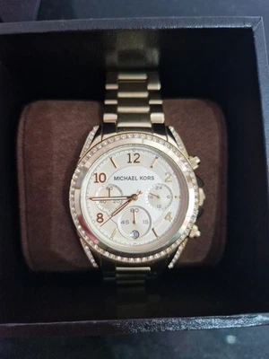 Michael Kors Ladies Blair Gold Chronograph Watch - MK5166 - Image 1 of 4