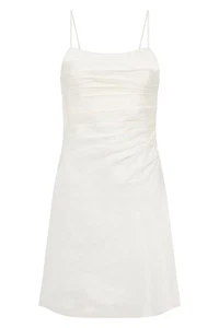 Aje Clarice Draped Mini Slip Dress Ivory Size 6 - Bild 1 von 16