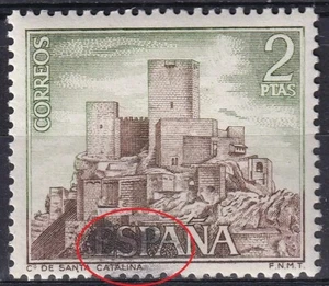 Spanien 1972 Edifil 2094 SORTE Fleck auf dem Wort SPANIEN (16) - Bild 1 von 1