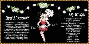 LARGE 10"x4.5" BETTY BOOP CHEF #1 MAGNET with Handy Kitchen Conversion Chart - Picture 1 of 1