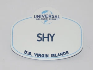 Universal Studios Orlando Resort Cast Member Employee Name Tag Badge - SHY - Picture 1 of 3