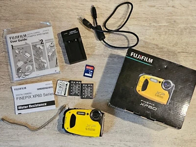 Fujifilm FinePix XP Series XP60 16.4MP Digital Camera - Yellow with EXTRAS - Image 1 of 4